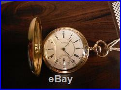 Waltham 14 KT solid gold Repeater Hunter case 1901 running & chiming, great dial
