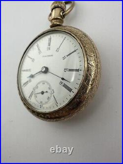 Waltham 15 Jewel Pocket Watch Model 1883 Grade Sterling Size 18s GF Case Working
