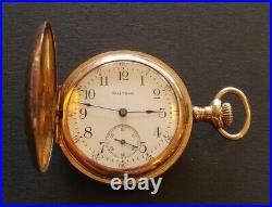 Waltham 16j Pocket Watch PS Bartlett Model 1907 Size 0s Hunting Case Working