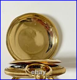Waltham 16s Riverside Pocket Watch 14k Gf Fahys Monarch Coin Edge Case Runs