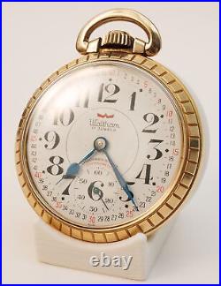 Waltham 17j Unitas Swiss 6431 Star 10K Rolled Gold Plate Case Pocket Watch