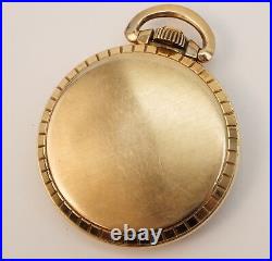 Waltham 17j Unitas Swiss 6431 Star 10K Rolled Gold Plate Case Pocket Watch