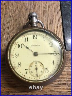 Waltham 1800s pocket watch 15 jewel + display case + serviced 1904 e30