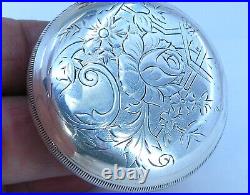 Waltham 1894 Bond St. Gr 1984 Fancy Flower Rose Case POCKET WATCH 14s 7j Runs