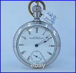 Waltham 1894 Bond St. Gr 1984 Fancy Flower Rose Case POCKET WATCH 14s 7j Runs