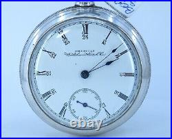 Waltham 1894 Bond St. Gr 1984 Fancy Flower Rose Case POCKET WATCH 14s 7j Runs