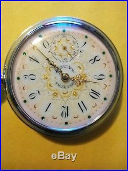 Waltham (1896)18 size 15 jewels very fancy dial grade No. 87 glass back case