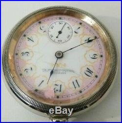 Waltham 18S. 11 Jewel (1892) very fancy dial model 1883 grade No. 3 nickel case