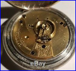 Waltham 18S. 15 jewels adj. Great fancy dial (1893) grade 15 silveroid case