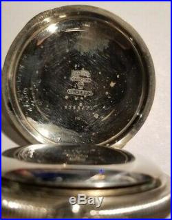 Waltham 18S. 15 jewels adj. Great fancy dial (1893) grade 15 silveroid case