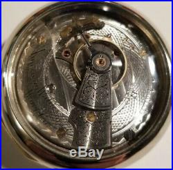 Waltham 18S. 17 Jewel Great Fancy Dial (1909) Grade 825 glass back display case