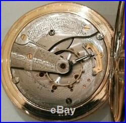 Waltham 18S. 17 jewel super fancy dial (1907) grade 825 14K. G. F. Hunter case