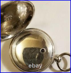 Waltham 18S (1868) Home Watch Co. 7J. Key wind pocket watch Coin silver case