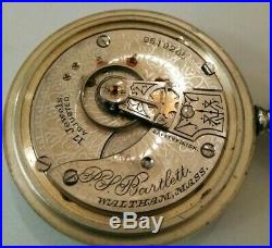 Waltham 18S P. S. Bartlett fancy dial 17 jewels adjusted (1900) oresilver case
