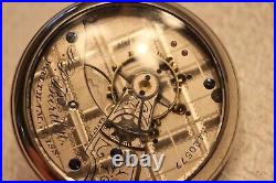Waltham 18 Size Multi-color Dial Frosted Movement Salesman Case Pocket Watch