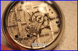 Waltham 18 Size Multi-color Dial Frosted Movement Salesman Case Pocket Watch