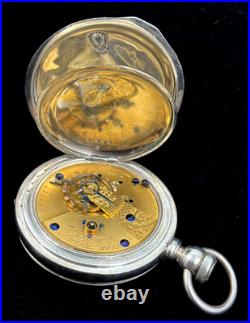 Waltham 18s 15J Appleton Tracy Key Wind Key Set Coin Silver Hunter Cased Ex Fine