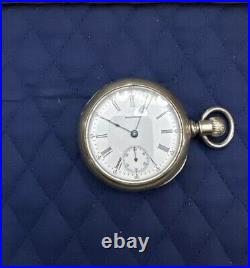 Waltham 18s 17j 1883 Pocket Watch Keystone Silveroid Case WithDisplay Box Serviced
