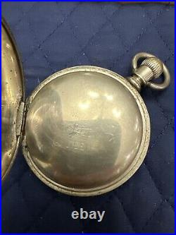 Waltham 18s 17j 1883 Pocket Watch Keystone Silveroid Case WithDisplay Box Serviced