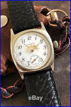 Waltham 1907 Fancy Dial/Hands Nickel Cased 0s Restored Vintage Watch