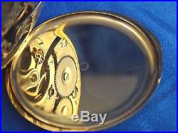 Waltham 1908 Royal Pocket Watch 14k Solid Gold Multi Color Fancy Case 17J 41mm