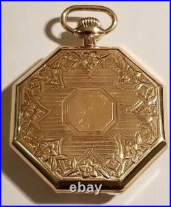 Waltham (1915) 12 size Riverside 19 jewels adjusted gold filled octagon case