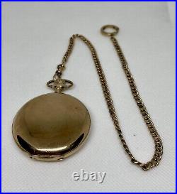 Waltham 210 12S 7 Jewels 1916 Pocket Watch withChain Gold Filled Hunter Case