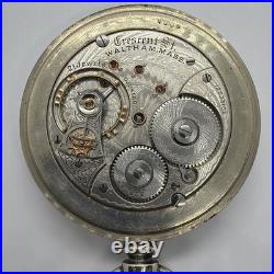 Waltham 21J Adjusted Crescent St 18s Horse Theme Case Railroad Pocket Watch Runs