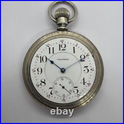 Waltham 21J Adjusted Crescent St 18s Horse Theme Case Railroad Pocket Watch Runs