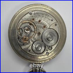 Waltham 21J Adjusted Crescent St 18s Horse Theme Case Railroad Pocket Watch Runs