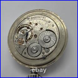Waltham 21J Adjusted Crescent St 18s Horse Theme Case Railroad Pocket Watch Runs