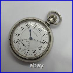 Waltham 21J Adjusted Crescent St 18s Horse Theme Case Railroad Pocket Watch Runs