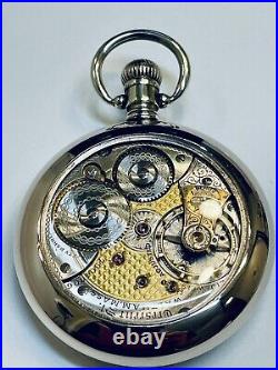 Waltham 21j Crescent St. Pocket watch R. R Grade in a 56mm Swing Out Display Case