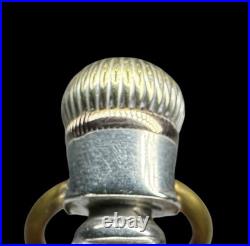 Waltham 4oz 18s Coin Silver Pocket Watch Case With Solid Gold Ring No Crystal