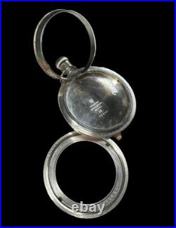 Waltham 4oz 18s Coin Silver Pocket Watch Case With Solid Gold Ring No Crystal