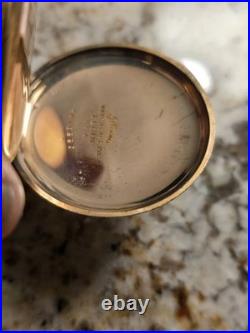 Waltham 6-Size Hunter Case Pocket Watch Gold Filled, Super Clean & Running