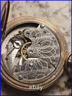 Waltham 6-Size Hunter Case Pocket Watch Gold Filled, Super Clean & Running