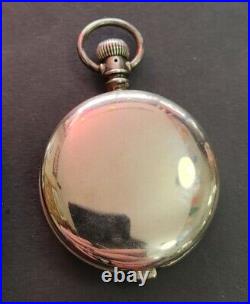 Waltham 7j Pocket Watch 18s Model 1883 Grade 1 Coin Silver 90% Pair Case Working