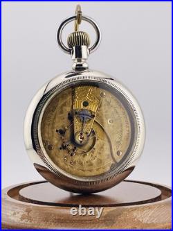 Waltham Appleton Tracy 18s Fancy Dial 15 Pocket Watch In a Display Back Case