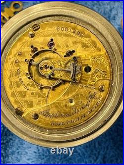 Waltham Appleton Tracy 18s Fancy Dial 15 Pocket Watch In a Display Back Case