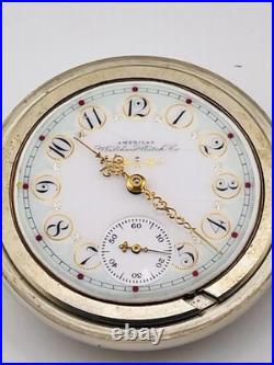 Waltham Appleton Tracy 18s Fancy Dial 15 Pocket Watch In a Display Back Case