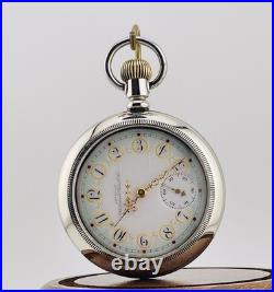 Waltham Appleton Tracy 18s Fancy Dial 15 Pocket Watch In a Display Back Case