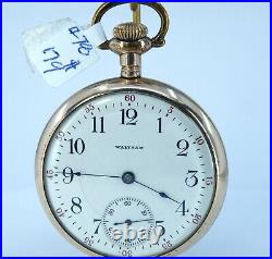 Waltham Art Nouveau Gold Filled Gr 635 Fancy Case POCKET WATCH 16s 17j RUNS
