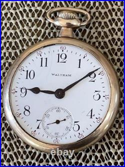 Waltham Bartlett Model 1908 Pocket Watch 16 Size 17 Jewel Gold Filled Case