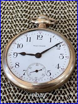 Waltham Bartlett Model 1908 Pocket Watch 16 Size 17 Jewel Gold Filled Case