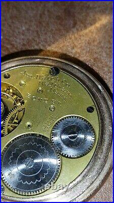 Waltham Bond st Half Hunter Pocket Watch In 10ct Double Plated Case! 1895 GWO