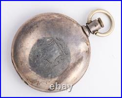 Waltham Broadway Pocket Watch in Coin Silver No. 1 Case Key Wind Key Set