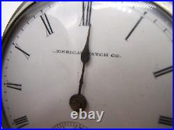 Waltham Coin Silver Pocket Watch Running Very Nice Hunter Case Ps Bartlett