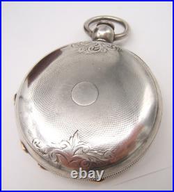 Waltham Coin Silver Pocket Watch Running Very Nice Hunter Case Ps Bartlett