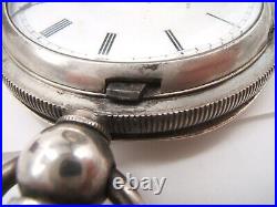 Waltham Coin Silver Pocket Watch Running Very Nice Hunter Case Ps Bartlett